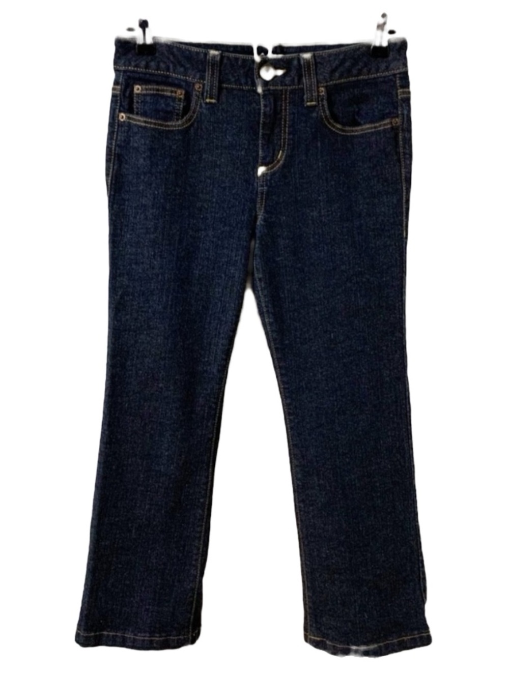 DKNY Jeans Petites Soho Jean Bootcut Dark Wash Denim Jeans Button Zipper Size 6P